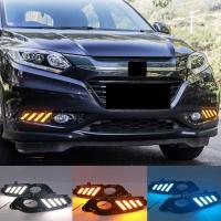 ราคา For Honda HR-V HRV VEZEL 2015 2016 2017 2018 LED DRL Daylight Daytime Running Lights Fog Lamp Cover (48765063004)