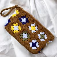 ราคา By_lyaya กระเป๋าถักโครเชต์ เฟื่องฟ้า | กระเป๋าสตางค์ถัก Granny Square | กระเป๋าถักแฮนด์เมด (56910966053)