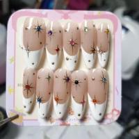 ราคา เล็บเจล เฟร้นปลายขาว เพชรสี พร้อมอุปกรณ์ติด (41450455812)