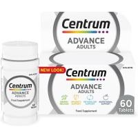 ราคา Centrum Advance Multivitamin & Mineral อาหารเสริม 24 สารอาหารที่จําเป็น รวมวิตามิน D, C, Calcium, Daily Multivitamin Tablets, 60 (47411036153)