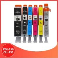 ราคา 6PCS PGI150 CLI151 Compatible ink cartridge PGI 150 CLI 151 for canon PIXMA MG7510 IP7210 iP8710 MX7 (19882006841)