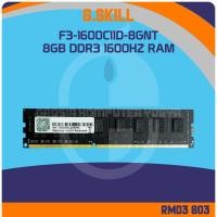 ราคา G.SkillF3-1600C11D-8GNT 8GB PC3-12800 DDR3 1600Mhz CL11 Longdimm หน่วยความจํา RAM (12562347748)