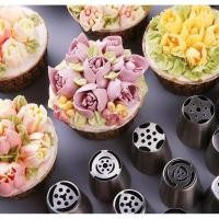ราคา ชุดหัวบีบรัสเซีย 8 ชิ้น หัวบีบกุหลาบ หัวบีบดอกไม้ 3 มิติ หัวบีบครีมแต่งหน้าเค้กไร้รอยต่อ (11917098300)