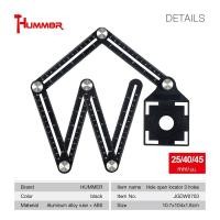 ราคา HUMMER ไม้บรรทัด 6 พับ สำหรับวัดตำแหน่งเจาะรูกระเบื้อง รุ่น JGDW0703 3 ขนาด 25/40/45MM (10.7X104X1.8cm) (51254627162)