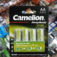 ราคา ถ่านชาร์จคายประจุช้า Camelion AA 2100mah 4ก้อน ของใหม่ ของแท้ (21369501050)