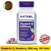 ราคา วิตามินบี12 Natrol, Vitamin B-12, Fast Dissolve, Maximum Strength, Strawberry, 5000 mcg, 100 Tablets - [EXP 09/2025] (24881662559)