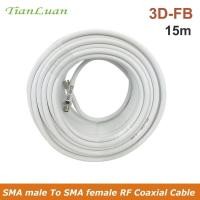 ราคา 15 เมตร SMA ชาย SMA หญิง Coax Cable 50ohm Low Loss 3D-FB SMA Connectors Extension Coaxial Cable (50415030431)