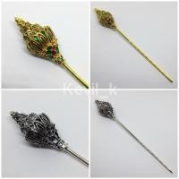 ราคา ปิ่นปักผมชุดไทย ปิ่นบัวเงิน ปิ่นบัวทอง (2703296735)