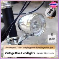 ราคา ORZORZ Retro Vintage ไฟหน้า,พร้อมขายึด 3 LED จักรยานด้านหน้า Bright Light, สีดํา MTB จักรยานเสือหมอบ Vintage Head Light สําหรับขี่กลางคืน (49613804035)
