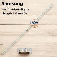 ราคา #ซัมซุง Samsung หลอดแบล็คไลท์ทีวี Backlight TV Samsung รุ่น QN49Q60R QM49R 1 set 2 แถว 44 LED 3V ยาว 532 mm (42708412027)