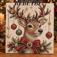 ราคา ชุดภาพวาดเพชร BEBETBE ชุดศิลปะเพชรศิลปะผนังสําหรับงานฝีมือ DIY กิจกรรมผ่อนคลายชุดงานฝีมือ DIY ตกแต่งวันหยุดคริสต์มาส (53214797852)