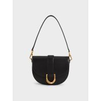 ราคา [สภาพนางฟ้า] กระเป๋า Charles Keith Gabine Saddle Bag (10615663557)