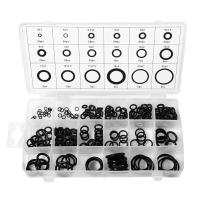 ราคา ยางโอริง 225pcs O-Ring Assortment Nitrile Rubber Washer Seals NBR Kit 18 Sizes in Black with a Re-Sealable Plastic Box (7163599232)