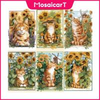 ราคา MAดอกไม้แมวน่ารัก 5D DIY ภาพวาดเพชร/ภาพสีน้ํามันดิจิตอลคริสตัลปักครอสติสเพชรโมเสคชุดเย็บปักถักร้อย Rhinestone ตกแต่งบ้าน 30x40 ซม. (44360422486)