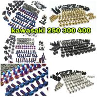 ราคา ชุดน็อตสกรูหมุดkawasaki ninja z250-300-400น๊อตสแตนเลสแท้ชุดน็อตสีไทเทเนียมชุดน็อตสีน้ำเงินชุดน๊อตสีทองชุดน็อตสีสแตนเลส (10919132686)