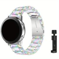 ราคา Universal 20mm 22mm สายนาฬิกาใสสีสันสดใสสําหรับ Samsung Galaxy Watch Band S2 S3 Watch 3 45MM 41MM GT 2 42 46mm Active 2 40mm 44mm Watch 5/4/3 Gear S3 4/3 GT2-3 Pro สายรัดข้อมือ (25988283926)