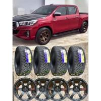 ราคา ล้อแม็กซ์ขอบ18 5รู114.3 กว้าง 8.5 นิ้ว offset 30 สไตล์ SUV เหมาะสำหรับใส่รถกระบะ 5รูพร้อมยาง255/50R18 ราคารวม 4 ล้อ (26435734736)