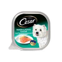 ราคา [สินค้าส่งด่วน] ซีซาร์ ฟิช ปลาแซลมอนพร้อมมันฝรั่ง 100ก CESAR SALMON WITH POTATO 100G (45262504276)