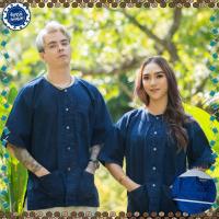 ราคา (จันทร์ดีหม้อห้อม) เสื้อหม้อห้อมกุยเฮง (กระดุมขาว) (2779486861)