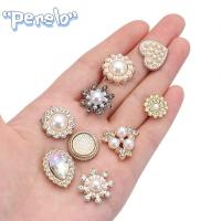 ราคา PIELO 10 ชิ้นปุ่มมุก DIY Craft Crystal กิ๊บติดผมมุกรูปดอกไม้ (51414704809)
