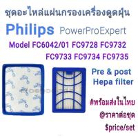 ราคา ชุดอะไหล่แผ่นกรองเครื่องดูดฝุ่น Hepa Pre & Post Filter for Philips FC6042/01 สำหรับ PowerPro Expert FC9728 FC9732 FC9733 (25061773408)