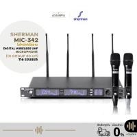 ราคา Sherman ชุดไมโครโฟนไร้สาย UHF MIC-342 ไมโครโฟน Wireless Microphone ไมค์แบบมือถือไมค์คู่ MIC 342 (57365745331)