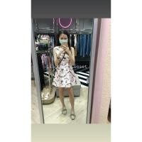 ราคา เดรสสั้นแขนกุดสีชมพูพาสเทล (Size S มือสองสภาพดี) (57405866928)