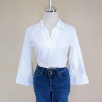 ราคา รหัส237 Talbots เสื้อเชิ้ตแขนยาวสีขาว เหมาะใส่ทำงาน ผ้าสวยสะอาด ราคาถูก (5161577763)