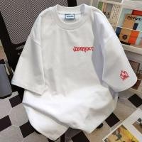 ราคา COD✅ (จัดส่งในกรุงเทพฯ) MAO Shop สไตล์เกาหลี ทรงหลวมoversizeเสื้อยืด “ตัวอักษรเปลวไฟ”เสื้อ แฟชั่นสไตล์เกาหลี ลายพิมพ์ (47014765696)