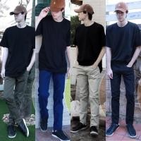 ราคา MEDIA กางเกงขายาว ผ้าสี ผ้ายืด ผู้ชาย ทรงกระบอกเล็ก สีกากี / กรมท่า / ดำ / เขียวเข้ม (SN:C802) (22740259714)