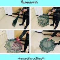 ราคา ที่ดักปลา มุ้งดักปลา ดักจับกุ้งปลา/ตาข่ายดักกุ้ง 4 6 8 10 หลุม พับเก็บได้ กระชังปลา ac99 (2972414325)
