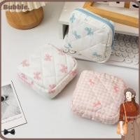 ราคา BUBBLE Coquette กระเป๋าแต่งหน้า, Heart Bow รูปแบบผ้าฝ้าย Quilted กระเป๋าเครื่องสําอาง, Classic Travel Puffy กระเป๋าเก็บเครื่องสําอาง (55965562579)