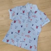 ราคา เสื้อยืดโปโล สีฟ้า playboy (29463743809)