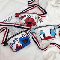 ราคา [พร้อมส่ง] กระเป๋าสะพายข้าง กระเป๋าคาดอกลายการ์ตูนเอลโม่ โดนัลดั๊ก (B966) มีให้เลือก 3 สี: ดำ-cookie/แดง-ELMO/ฟ้า-รูปตา (2314673899)