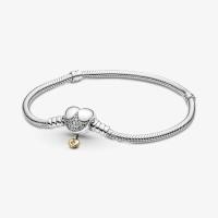 ราคา (ของแท้ พร้อมส่ง) Pandora Disney Moments Heart Bracelet แพนโดร่าสร้อยข้อมือหัวใจเจ้าหญิง ของแท้ มือ (56108817644)