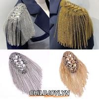 ราคา ชิลด์จอยลิน อินทรธนูไหล่, อินทรธนูพู่ไหล่ที่ถอดออกได้สีทอง, เครื่องประดับตราโซ่ยาว พลอยเทียม (40082308891)