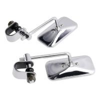 ราคา Retro สี่เหลี่ยมผืนผ้า Clamp บนกระจก Chrome สําหรับ Yamaha XS650 SR400 SR500 W650 (44106239754)