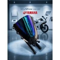 ราคา ชิวแต่งสีรุ้งคาดเคฟล่า(ปรอท) สำหรับ Yamaha New R15 2022-2025 (รูยึดบนหน้ากากฝั่งละสามรูตัวใหม่ล่าสุด) (SH-02) A (54264334765)