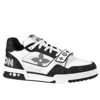 ราคา Louis Vuitton LV Trainer Velcro Strap Monogram Denim (BLACK/WHITE) (20262444855)