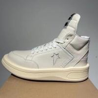 ราคา Rick Owens รองเท้าผ้าใบส้นแบนระบายอากาศหนังแท้ผู้ชาย (49812819514)