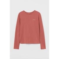 ราคา [H&M ของแท้] เสื้อยืดผู้หญิงแขนยาวคอกลมผ้าฝ้ายออร์แกนิก Love Letter Heart HM หลากสี Trangnauth F173 (43481575801)