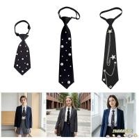 ราคา INARANJA Punk Neck Tie, Star Chain ปรับ JK คอ Tie,แฟชั่น Pre-tied Neckwear Vintage Elegant Bowtie สําหรับเสื้อมีสไตล์ (41283329599)