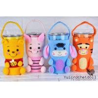 ราคา กระเป๋าถักใส่แก้วเยติ ลายการ์ตูน​ราคาถูก (6150175223)