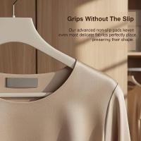 ราคา [GOY] 5PCS ไหล่กว้างอัพเกรดแขวน Non Slip Thi ครีมสีขาวสําหรับชุดกระโปรงเก็บตู้เสื้อผ้าห้องนอน TH (52413433884)