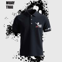 ราคา Muay Thai Polo Shirt Thai Boxing Fighter Polo Tee Unisex Sport Casual Streetwear (51056957631)