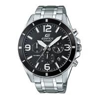 ราคา Casio Edifice Chronograph นาฬิกาข้อมือผู้ชาย สีดำ สายสแตนเลส รุ่น EFR-553D-1BV (261371022)