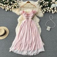 ราคา ชุดเดรสราตรี ผ้าชีฟอง จับจีบ คอวี เปิดไหล่ เซ็กซี่ สีชมพูหวาน สําหรับผู้หญิง (20615627840)