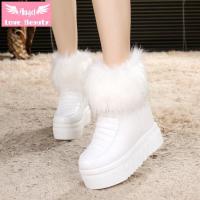 ราคา [พร้อมส่ง]~ รองเท้าบูทส้นสูง ผ้าฝ้าย ส้นหนา ประดับขนเฟอร์ เพิ่มความสูง กันหิมะ เข้ากับทุกการแต่งกาย (28058827230)