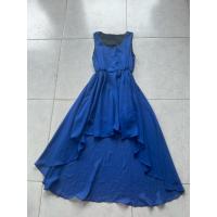 ราคา เดรสสีน้ำเงิน ผ้าชีฟอง มีซับใน หน้าสั้นหลังยาว size m (52565680894)