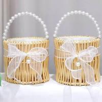 ราคา กระเป่าสานต้นหลิว กระเป๋าถือตะกร้าของขวัญแต่งงาน (28423639063)
